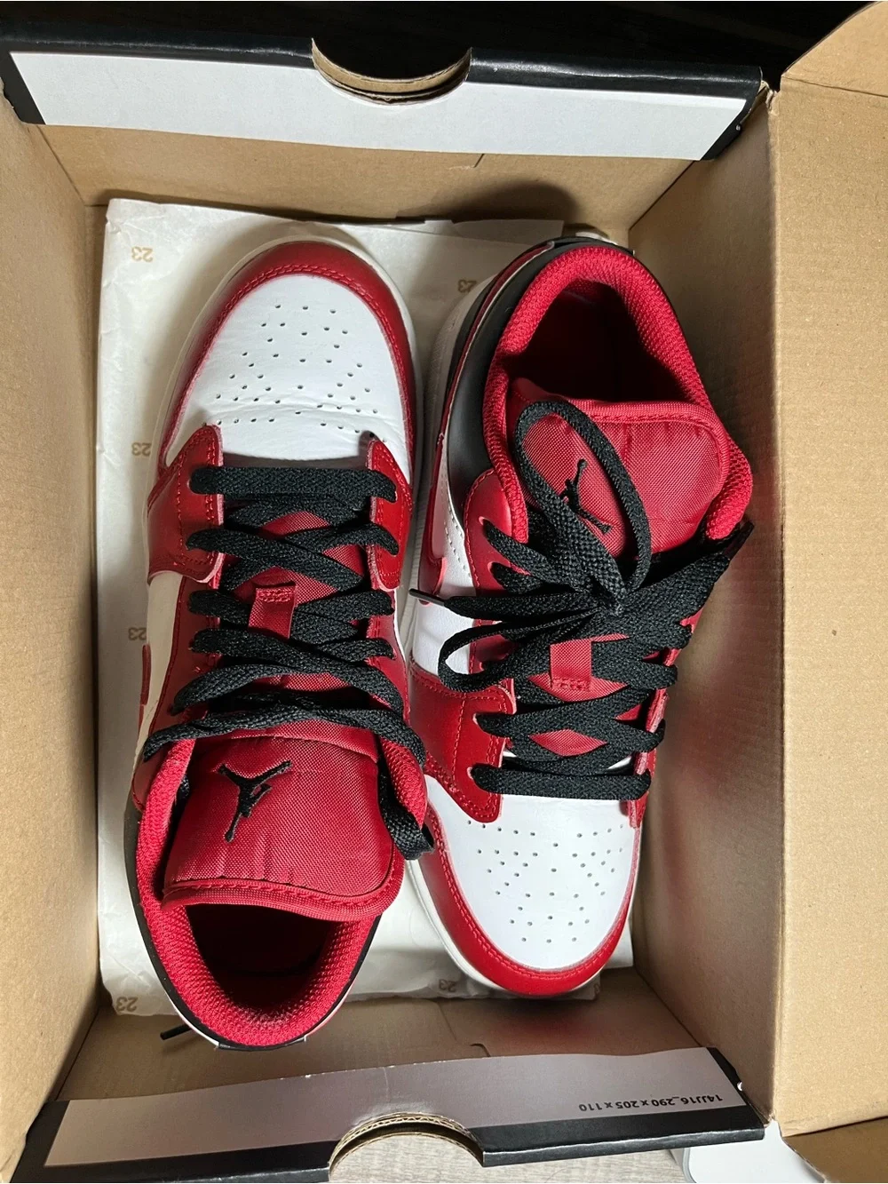 Jordan Kids Red, White & Black Low-Top Sneakers
